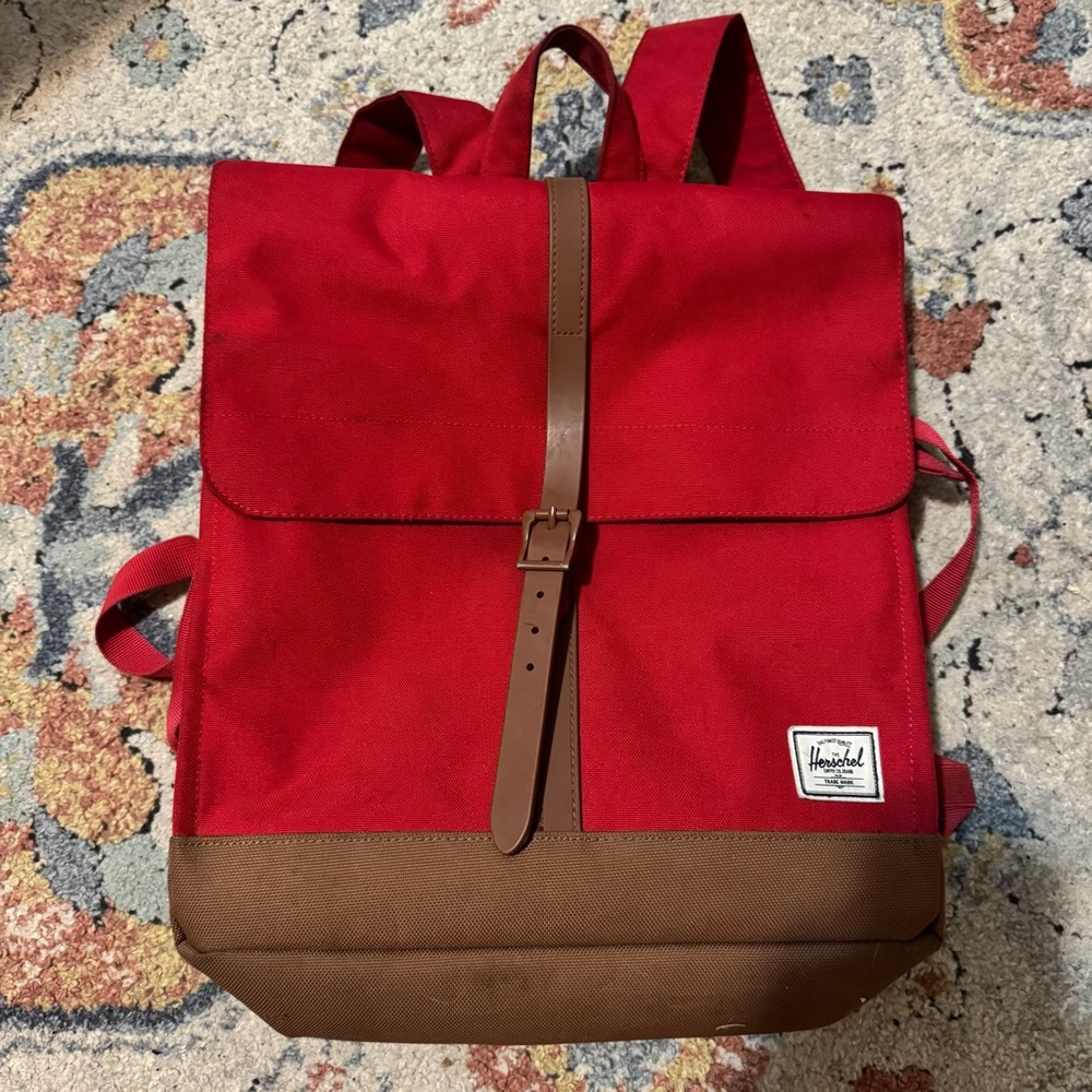 Herschel Backpack Used with Rare Red
